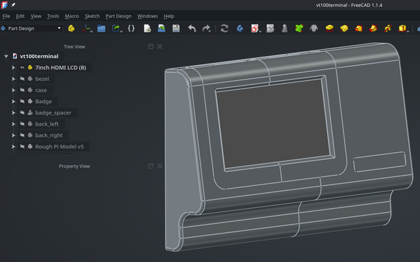 Terminal modeled in FreeCAD.